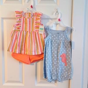 Carter's child of mine baby girl romper new.